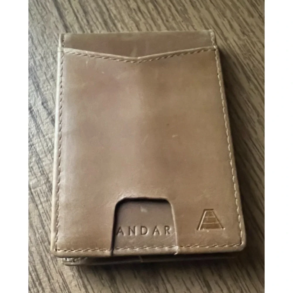 Andar “The Ranger” Full Grain Leather Mens Wallet Saddle Brown